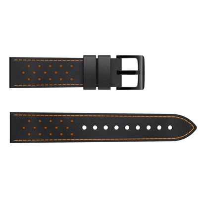 Pour Samsung Galaxy Watch 3 45mm ligne de trou rond bracelet de remplacement en cuir véritable bracelet de montre
