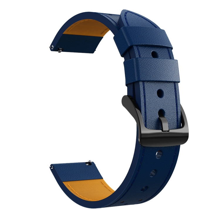 Pour Samsung Galaxy Watch 3 45mm ligne de trou rond bracelet de remplacement en cuir véritable bracelet de montre