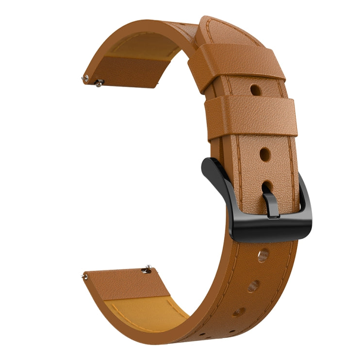 Pour Samsung Galaxy Watch 3 45mm ligne de trou rond bracelet de remplacement en cuir véritable bracelet de montre