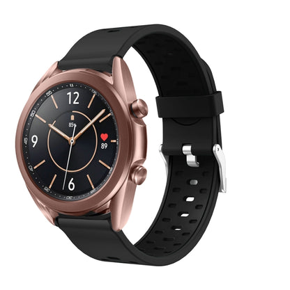 Pour Samsung Galaxy Watch 3 41mm Bracelet de remplacement en silicone à trois rangées de trous, For Samsung Galaxy Watch 3 41mm