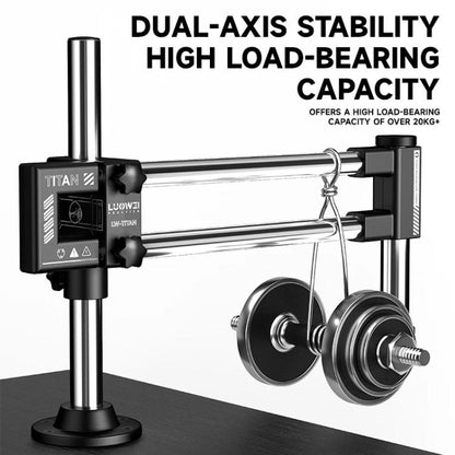 Support universel à double axe pivotant pour microscope Luowei LW-GK02 Titan, avec rotation à 360° et bras oscillant., LUOWEI LW-GK02