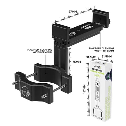 Support d'oculaire télescopique réglable en aluminium LUOWEI LW-318, LUOWEI LW-318