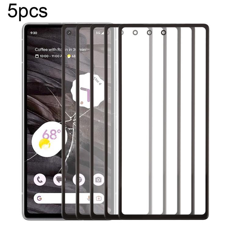 Lot de 5 lentilles de protection d'écran avant en verre avec adhésif optiquement transparent OCA, For Google Pixel 10 Pro XL, For Google Pixel 10 Pro, For Google Pixel 10, For Google Pixel 9a, For Google Pixel 9 Pro XL, For Google Pixel 9 Pro          ...