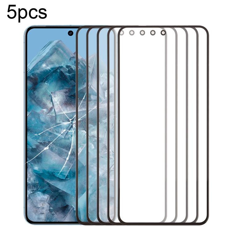 Lot de 5 lentilles de protection d'écran avant en verre avec adhésif optiquement transparent OCA, For Google Pixel 10 Pro XL, For Google Pixel 10 Pro, For Google Pixel 10, For Google Pixel 9a, For Google Pixel 9 Pro XL, For Google Pixel 9 Pro          ...