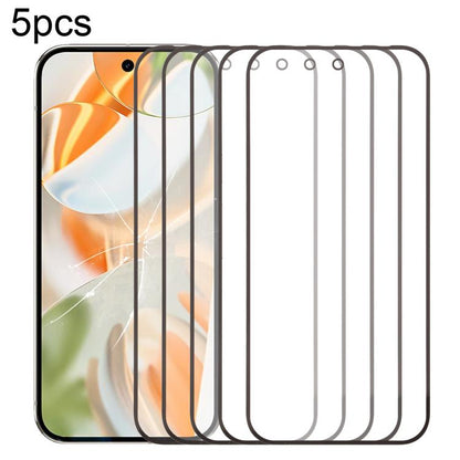 Lot de 5 lentilles de protection d'écran avant en verre avec adhésif optiquement transparent OCA, For Google Pixel 10 Pro XL, For Google Pixel 10 Pro, For Google Pixel 10, For Google Pixel 9a, For Google Pixel 9 Pro XL, For Google Pixel 9 Pro          ...