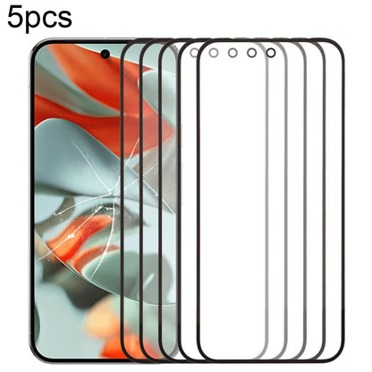 Lot de 5 lentilles de protection d'écran avant en verre avec adhésif optiquement transparent OCA, For Google Pixel 10 Pro XL, For Google Pixel 10 Pro, For Google Pixel 10, For Google Pixel 9a, For Google Pixel 9 Pro XL, For Google Pixel 9 Pro          ...