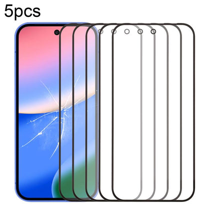 Lot de 5 lentilles de protection d'écran avant en verre avec adhésif optiquement transparent OCA, For Google Pixel 10 Pro XL, For Google Pixel 10 Pro, For Google Pixel 10, For Google Pixel 9a, For Google Pixel 9 Pro XL, For Google Pixel 9 Pro          ...