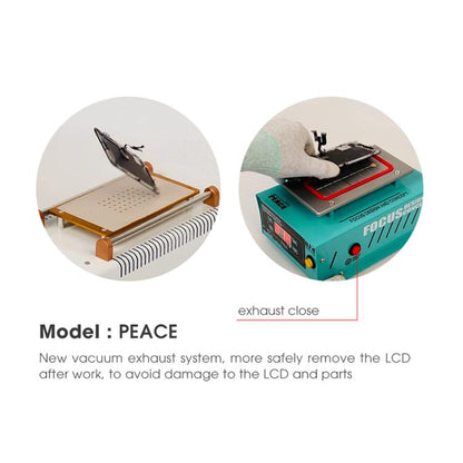 Séparateur de téléphones RF4 PEACE avec écran tactile LCD 7 pouces et pompe à vide intégrée, EU Plug, US Plug