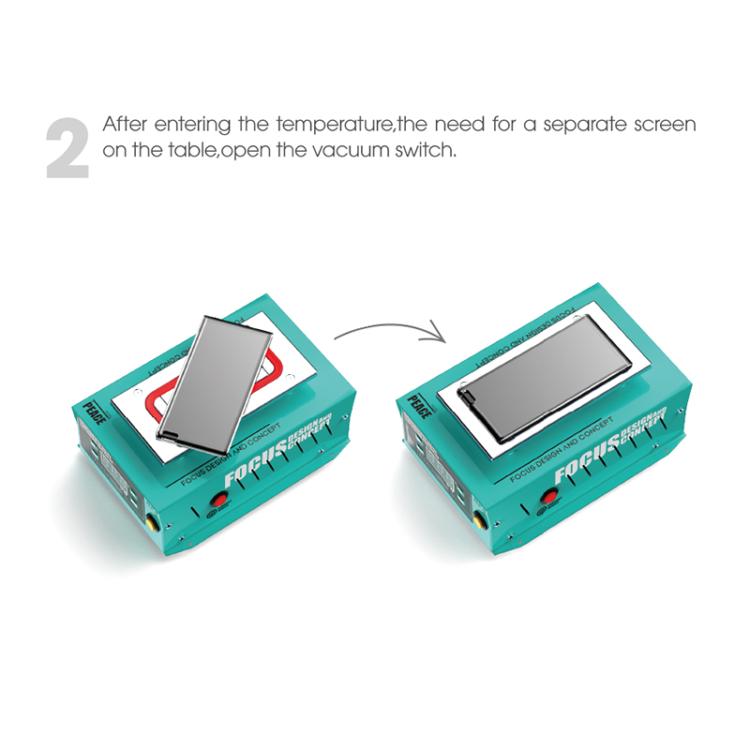 Séparateur de téléphones RF4 PEACE avec écran tactile LCD 7 pouces et pompe à vide intégrée, EU Plug, US Plug