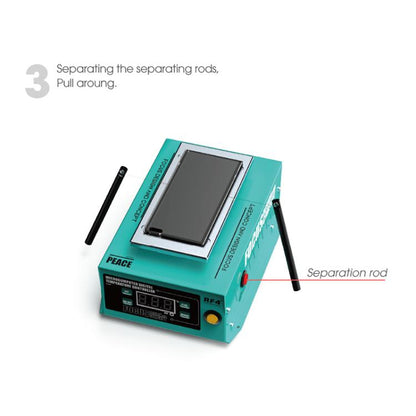Séparateur de téléphones RF4 PEACE avec écran tactile LCD 7 pouces et pompe à vide intégrée, EU Plug, US Plug