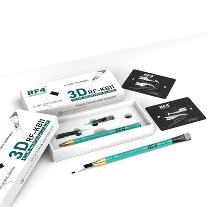 Ensemble de lames à gratter 3D pour étain RF4 RF-KB11 et de brosses antistatiques pour enlever la colle, RF-KB11
