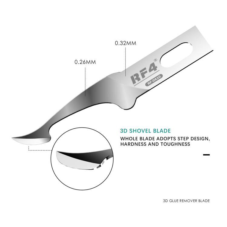 Ensemble de lames à gratter 3D pour étain RF4 RF-KB11 et de brosses antistatiques pour enlever la colle, RF-KB11