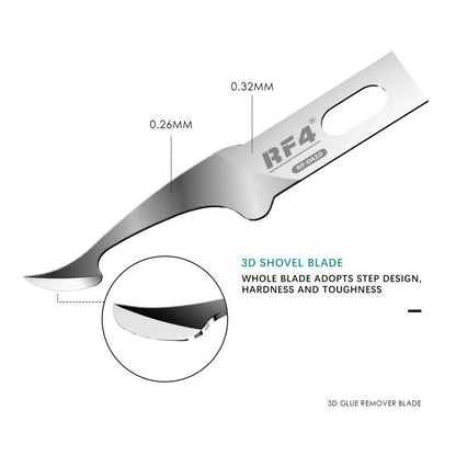 Ensemble de lames à gratter 3D pour étain RF4 RF-KB11 et de brosses antistatiques pour enlever la colle, RF-KB11