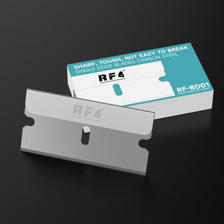 RF4 RF-BD01 100 lames en acier au carbone haute ténacité à une seule face pour dissolvant de colle OCA d'écran LCD, RF-BD01