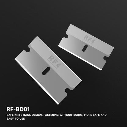 RF4 RF-BD01 100 lames en acier au carbone haute ténacité à une seule face pour dissolvant de colle OCA d'écran LCD, RF-BD01