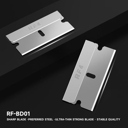 RF4 RF-BD01 100 lames en acier au carbone haute ténacité à une seule face pour dissolvant de colle OCA d'écran LCD, RF-BD01