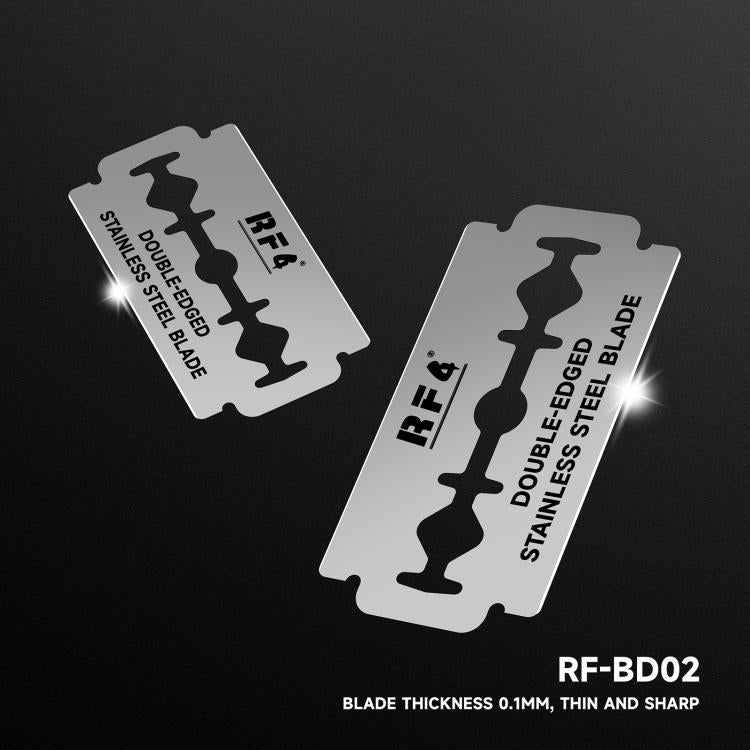 RF4 RF-BD02 100 lames double face en acier inoxydable pour le décollage d'écrans, de cadres et de colle, RF-BD02