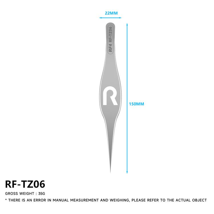 Pince à épiler à corps large en alliage ultrafin de haute précision RF4 RF-TZ06, RF-TZ06