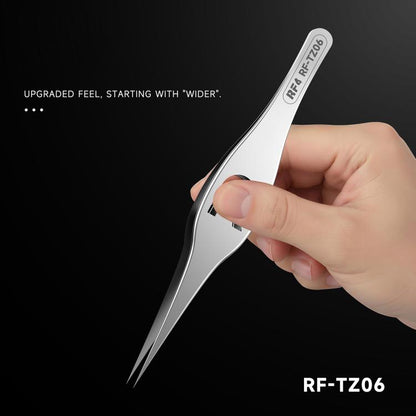 Pince à épiler à corps large en alliage ultrafin de haute précision RF4 RF-TZ06, RF-TZ06