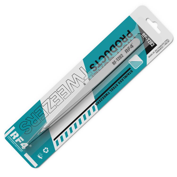 Pince à épiler de haute précision en acier inoxydable non magnétique RF4 RF-TZ02, RF-TZ02