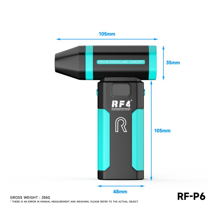 Ventilateur portable rechargeable RF4 RF-P6 Mini puissant pour l'aspiration des poussières avec veilleuse