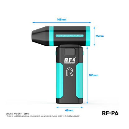 Ventilateur portable rechargeable RF4 RF-P6 Mini puissant pour l'aspiration des poussières avec veilleuse