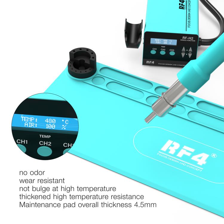 Tapis de souris multifonctionnel long en silicone résistant aux hautes températures RF4 RF-PO16 avec support de rangement