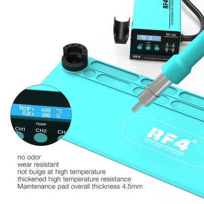 Tapis de souris multifonctionnel long en silicone résistant aux hautes températures RF4 RF-PO16 avec support de rangement