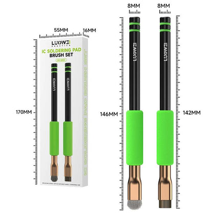Kit de brosses de nettoyage pour le retrait de colle des pastilles de soudure des puces de circuit intégré Luowei LW-BR01, LW-BR01