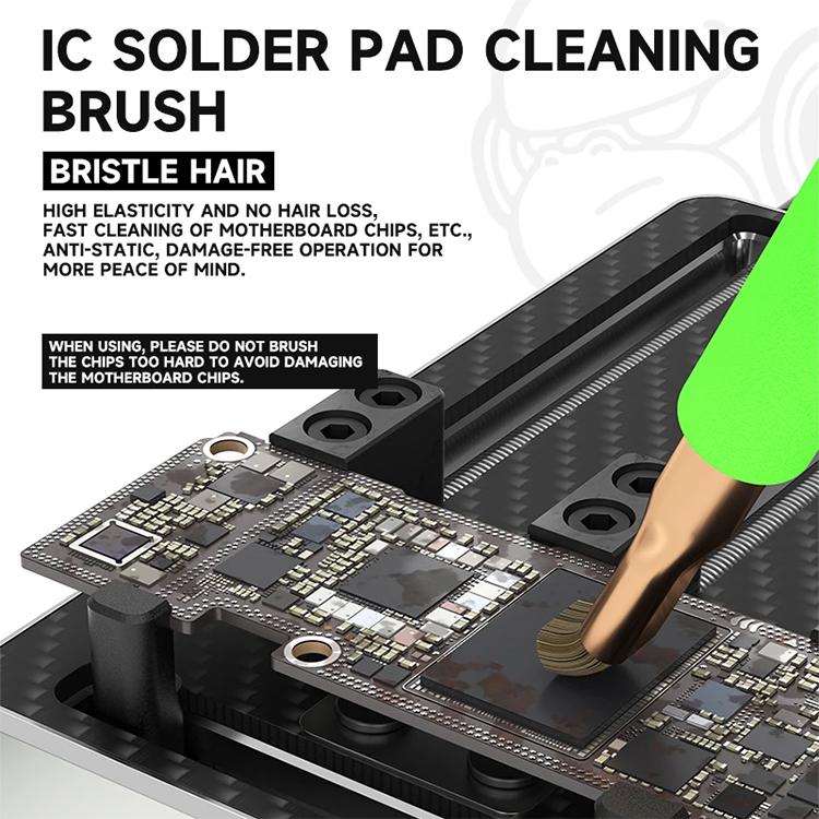 Kit de brosses de nettoyage pour le retrait de colle des pastilles de soudure des puces de circuit intégré Luowei LW-BR01, LW-BR01