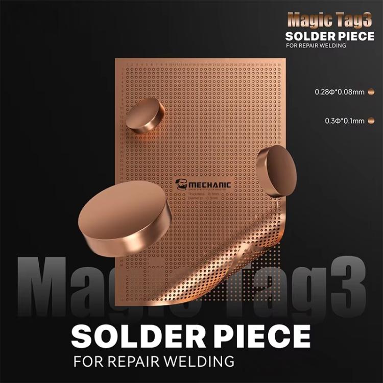 Pièce de soudure MECHANIC Magic Tag 3, 0.1x0.3mm, 0.08x0.28mm, 0.08x0.28mm + 0.1x0.3mm