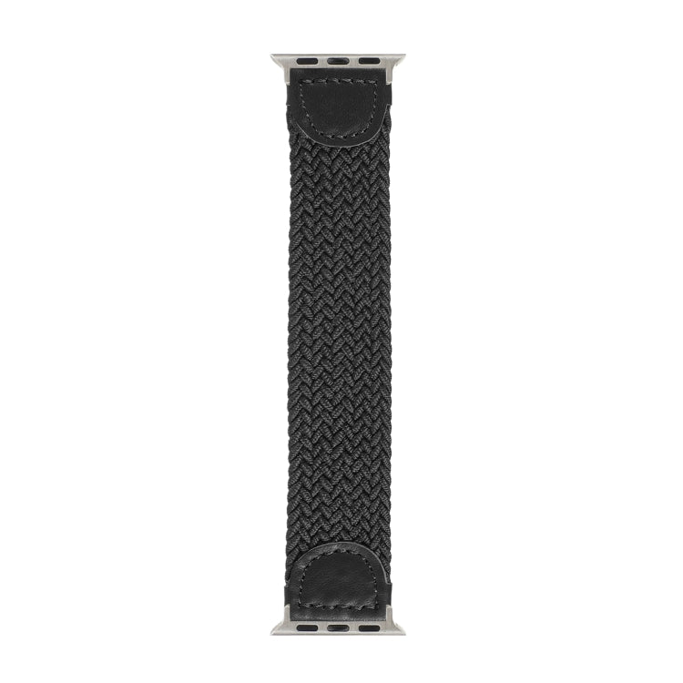 Bracelet de montre tressé en nylon + cuir pour Apple Watch Series 6 & SE & 5 & 4 44mm / 3 & 2 & 1 42mm, S, M, L