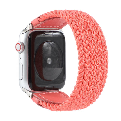 Bracelet de montre tressé en nylon + cuir pour Apple Watch Series 6 & SE & 5 & 4 44mm / 3 & 2 & 1 42mm, S, M, L