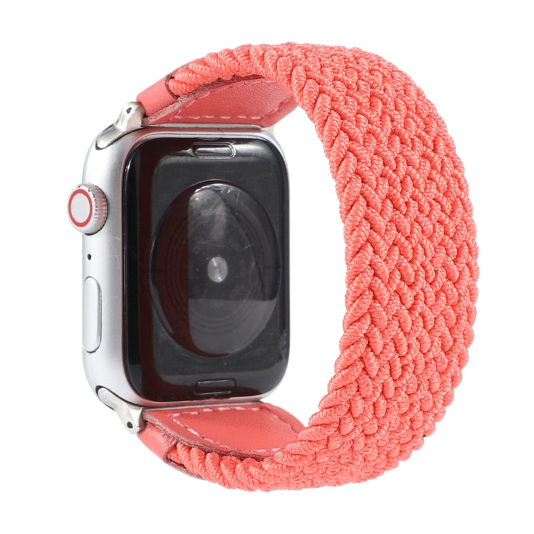 Bracelet de montre tressé en nylon + cuir pour Apple Watch Series 6 & SE & 5 & 4 44mm / 3 & 2 & 1 42mm, S, M, L