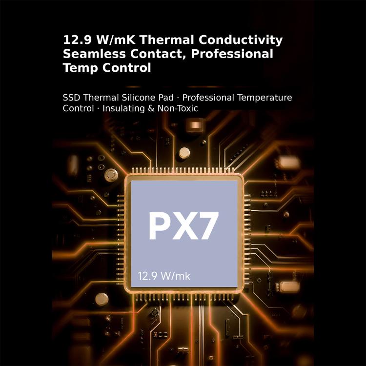 Plaque thermique en silicone THERMALRIGHT PX7 pour SSD M.2, 0.5mm, 1mm, 1.5mm, 2mm