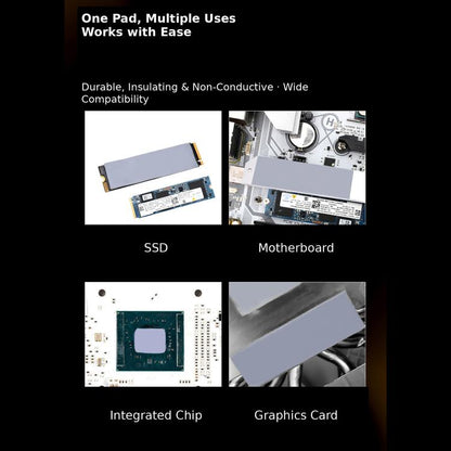 Plaque thermique en silicone THERMALRIGHT PX7 pour SSD M.2, 0.5mm, 1mm, 1.5mm, 2mm
