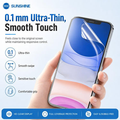 Film protecteur hydrogel flexible HD en TPU SUNSHINE SS-057H 50 en 1 pour machine de découpe SS-890C, SS-057H