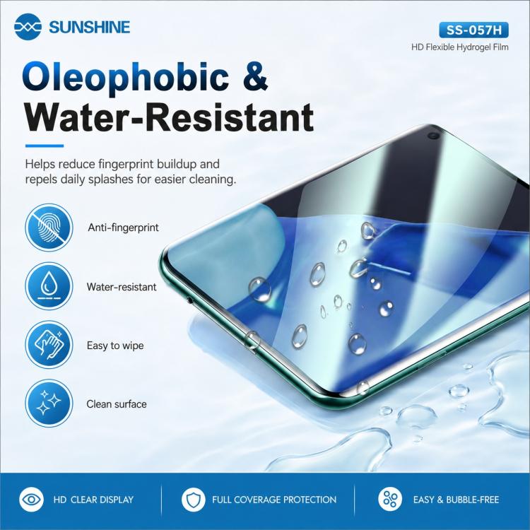 Film protecteur hydrogel flexible HD en TPU SUNSHINE SS-057H 50 en 1 pour machine de découpe SS-890C, SS-057H