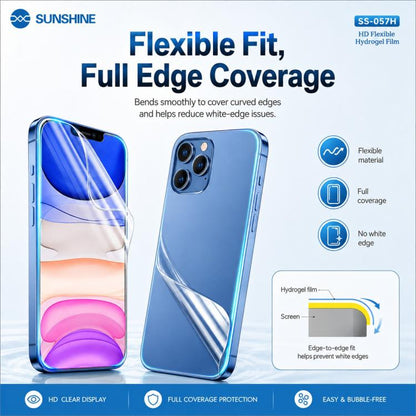 Film protecteur hydrogel flexible HD en TPU SUNSHINE SS-057H 50 en 1 pour machine de découpe SS-890C, SS-057H