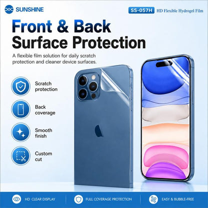 Film protecteur hydrogel flexible HD en TPU SUNSHINE SS-057H 50 en 1 pour machine de découpe SS-890C, SS-057H