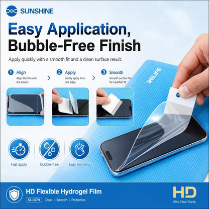 Film protecteur hydrogel flexible HD en TPU SUNSHINE SS-057H 50 en 1 pour machine de découpe SS-890C, SS-057H
