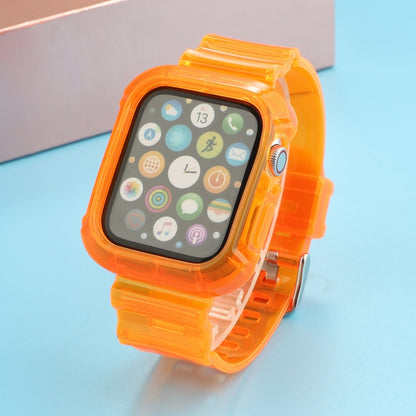 Bracelet de montre de remplacement intégré en TPU transparent, For Apple Watch Series 8&7 41mm / SE 2&6&SE&5&4 40mm / 3&2&1 38mm, For Apple Watch Series 7 41mm / 6 & SE & 5 & 4 40mm / 3 & 2 & 1 38mm                                                      ...