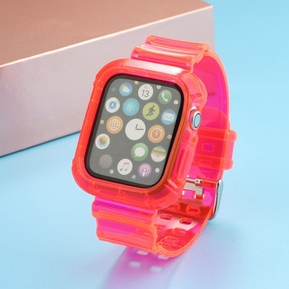Bracelet de montre de remplacement intégré en TPU transparent, For Apple Watch Series 8&7 41mm / SE 2&6&SE&5&4 40mm / 3&2&1 38mm, For Apple Watch Series 7 41mm / 6 & SE & 5 & 4 40mm / 3 & 2 & 1 38mm                                                      ...