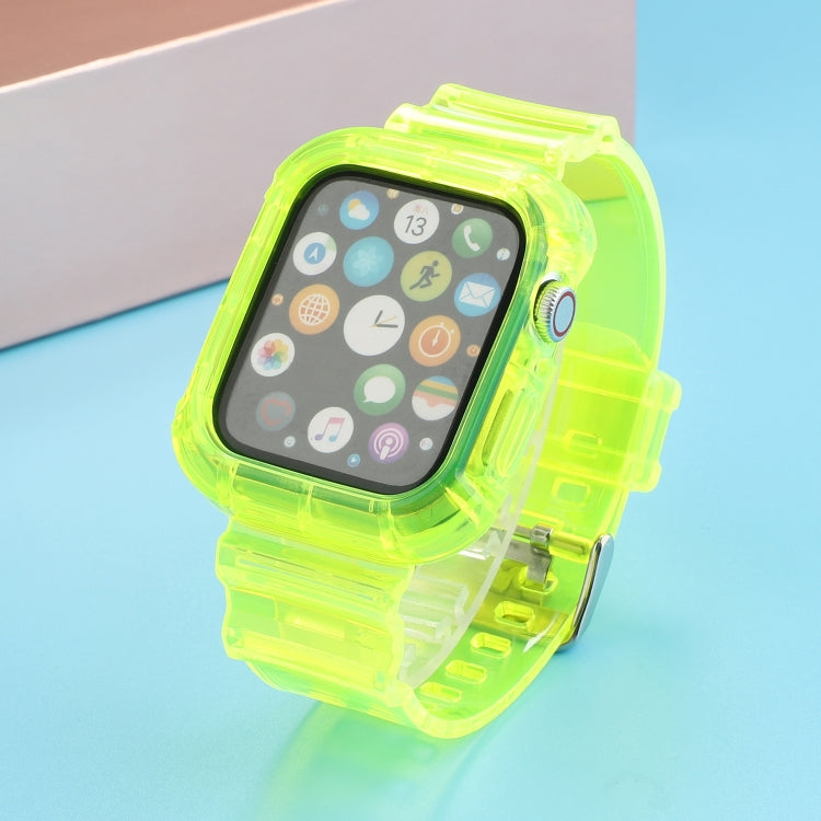 Bracelet de montre de remplacement intégré en TPU transparent, For Apple Watch Series 8&7 41mm / SE 2&6&SE&5&4 40mm / 3&2&1 38mm, For Apple Watch Series 7 41mm / 6 & SE & 5 & 4 40mm / 3 & 2 & 1 38mm                                                      ...