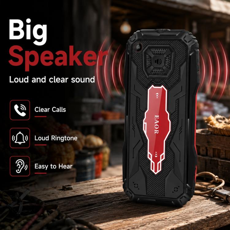 Téléphone robuste HE248, écran 2,4 pouces, touches 3D, réseau : 2G, double SIM, Bluetooth, lampe torche, clavier russe, No Power Plug, US Plug, UK Plug