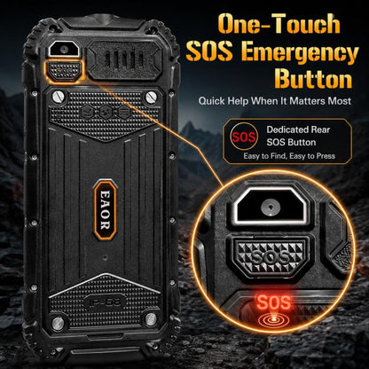 Téléphone durci HP219 IP68, écran 2,4 pouces, SC6531E, réseau : 2G, Bluetooth, radio FM, SOS, lampe torche, EU Plug, US Plug, UK Plug