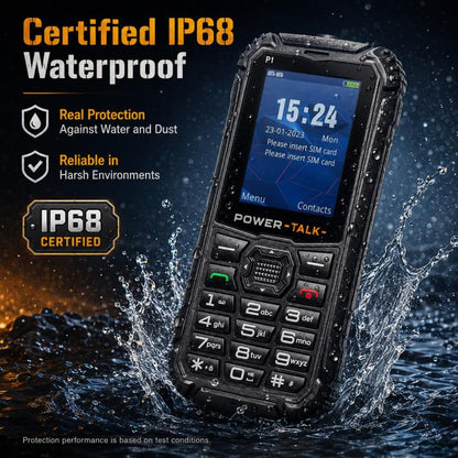 Téléphone durci HP219 IP68, écran 2,4 pouces, SC6531E, réseau : 2G, Bluetooth, radio FM, SOS, lampe torche, EU Plug, US Plug, UK Plug
