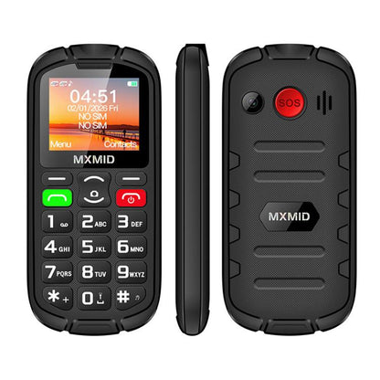 MXMID A8 Pro, téléphone robuste pour seniors avec écran 2 pouces à grosses touches, fonction SOS, Bluetooth, lampe torche, réseau : 2G, EU Plug, US Plug, UK Plug, AU Plug