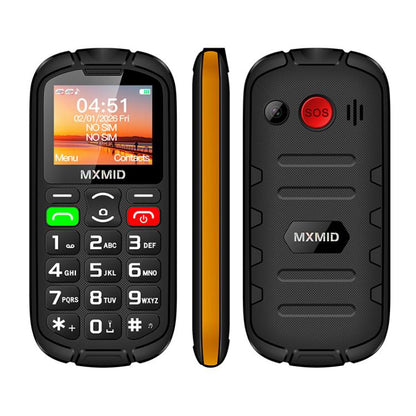 MXMID A8 Pro, téléphone robuste pour seniors avec écran 2 pouces à grosses touches, fonction SOS, Bluetooth, lampe torche, réseau : 2G, EU Plug, US Plug, UK Plug, AU Plug