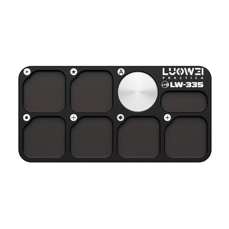 LUOWEI LW-335 Tableau de rangement magnétique à vis en alliage d'aluminium à 7 zones séparées, LW-335